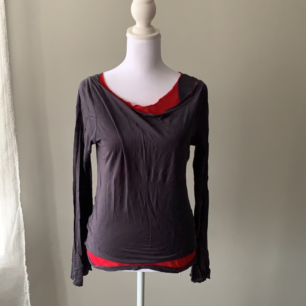 Vintage Sweeties Sheer 2-piece Tank and long Sleeve Off the Shoulder Shirt